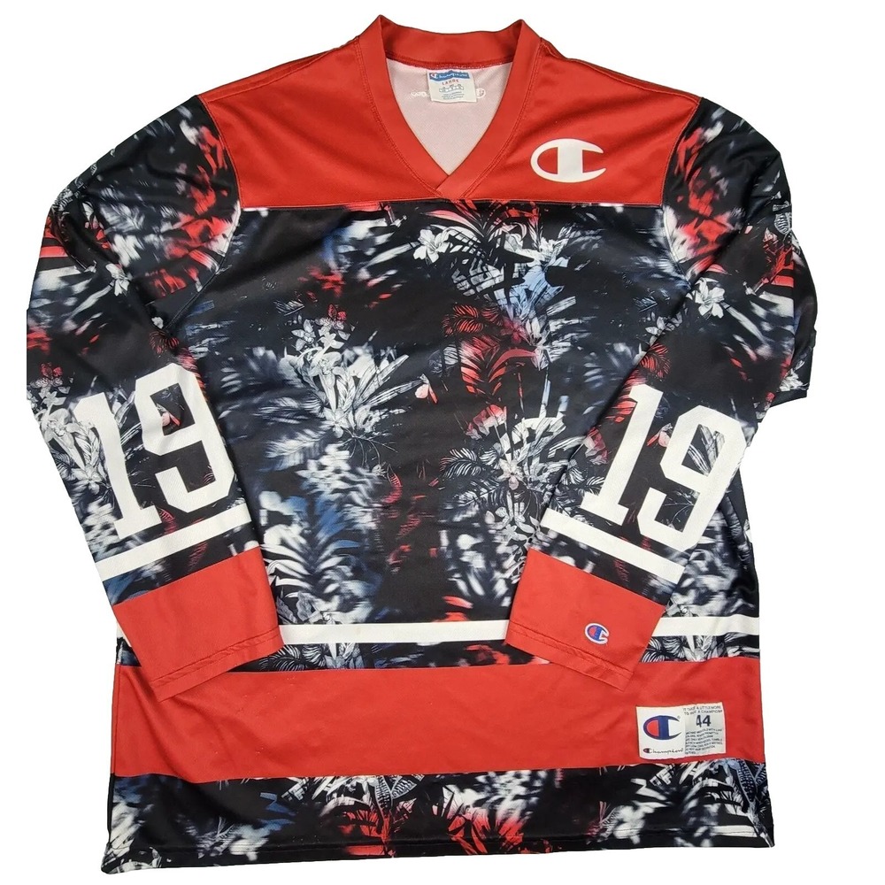 Champion Jersey 44 RED Hockey Style #19 Size L